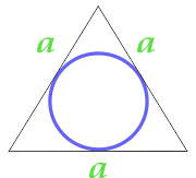 Το εμβαδόν του κύκλου вписанного σε ένα ισόπλευρο τρίγωνο